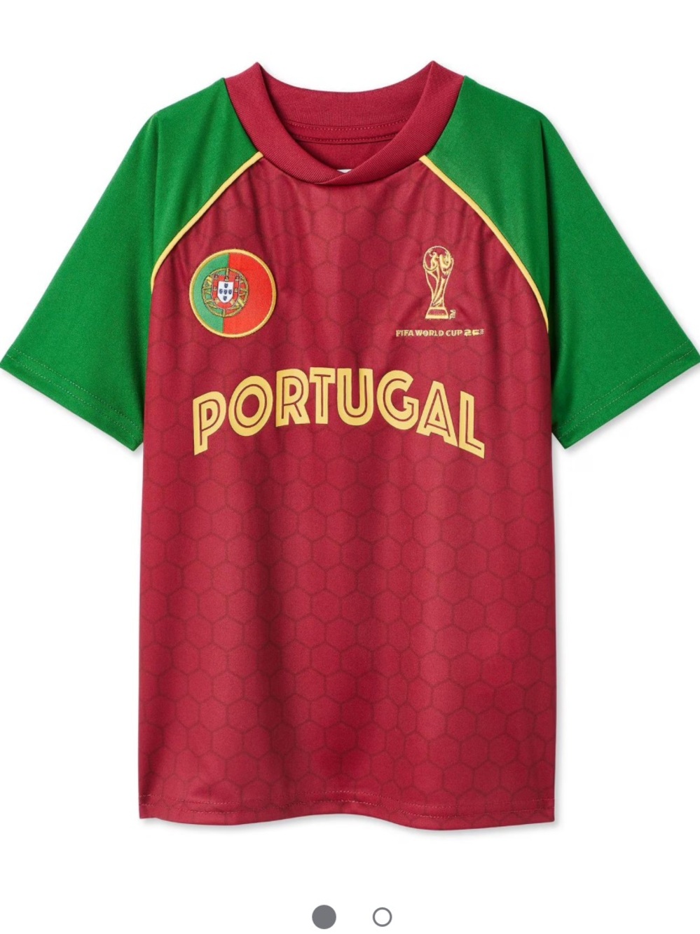 Portugal Soccer FIFA 2026 Youth Kids Jersey Short Sleeve Top Shirt Size Medium